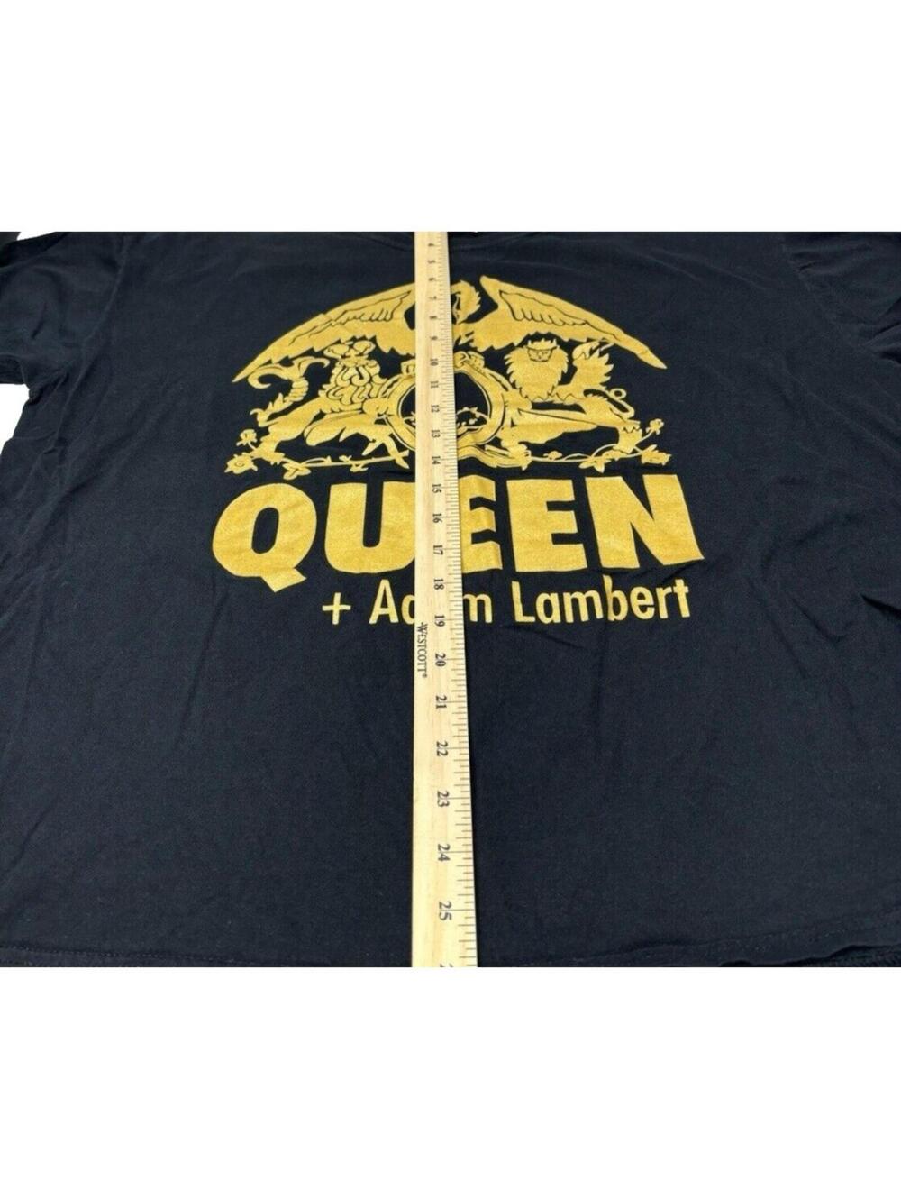 Queen Band North American Tour T-Shirt w/ Adam Lambert – Black & Yellow GUC 2XL - Picture 5 of 6
